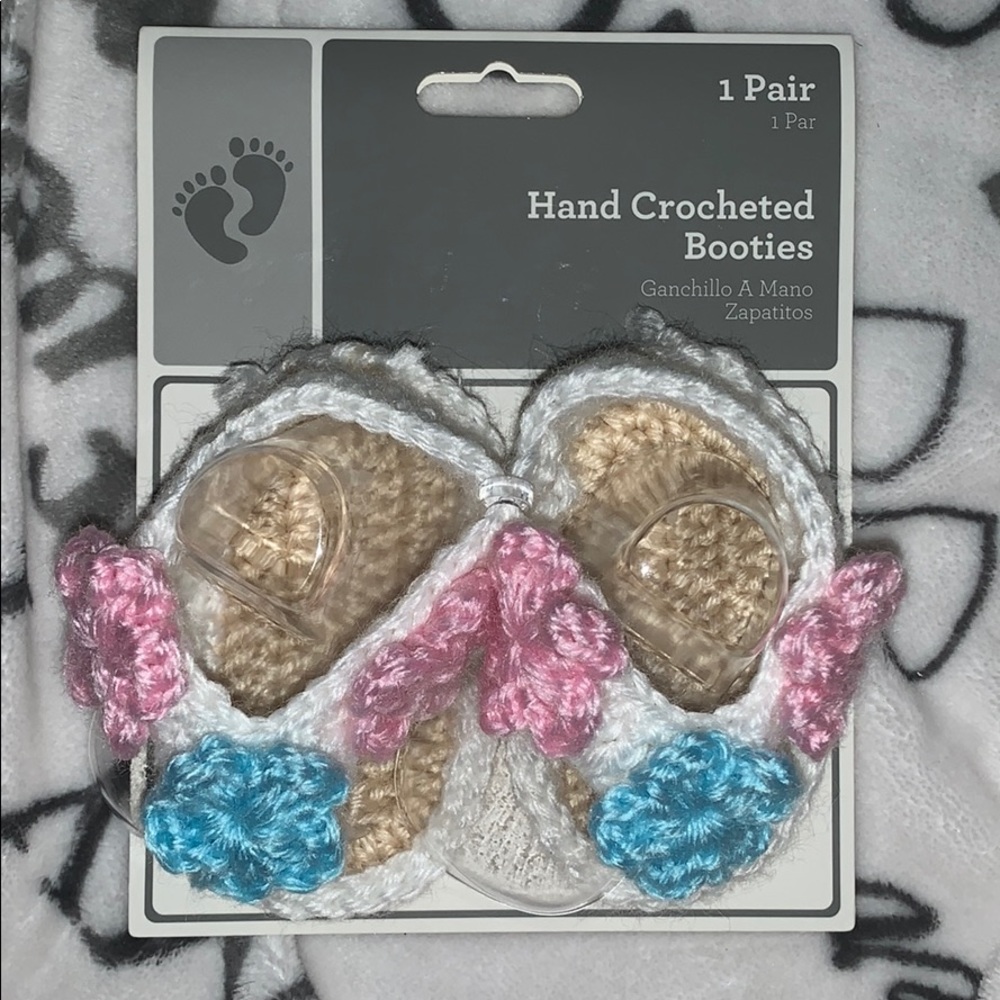 Hand crocheted booties